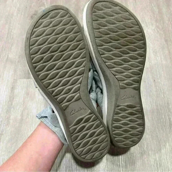 Clarks Cloudstepper Arla Light Grey Back Strap Meg Sandals Women’s Size 11 - Picture 5 of 6